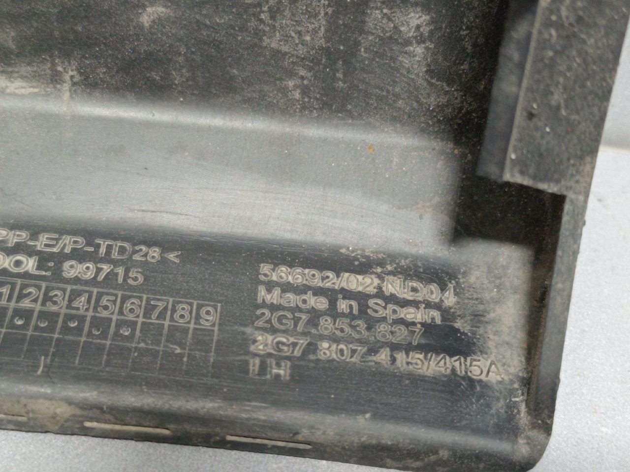 DIJELOVI RUB BLATOBRANA VW TIAGO > 21- 2G7853827