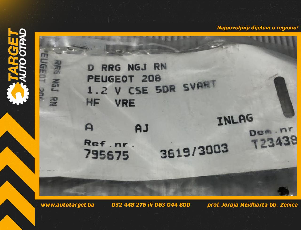 DIJELOVI BAGLAMA PEUGEOT 208 > 15-19