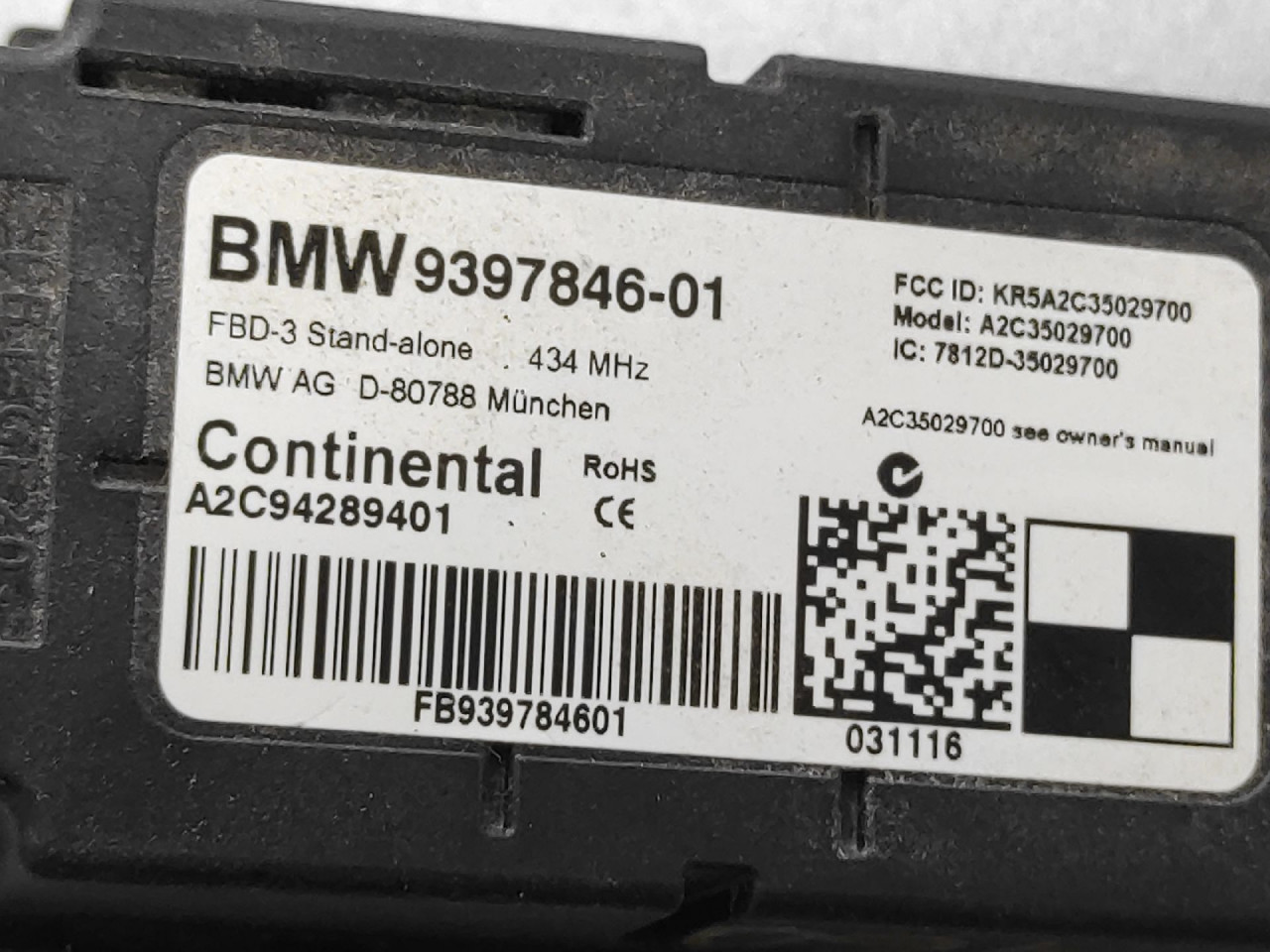 ELEKTRONIKA MODUL BMW X5 (F15) M-TECH > 13-18 9397846