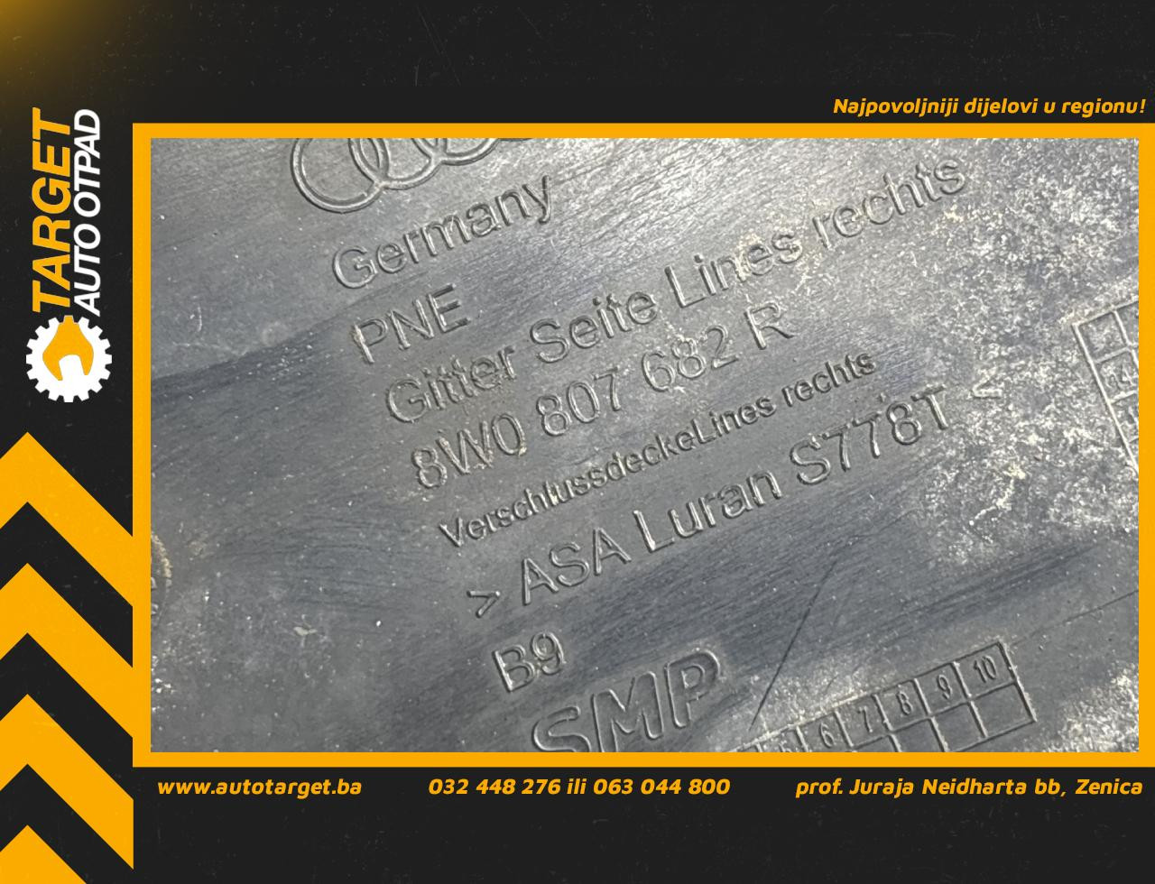 DIJELOVI RESETKA BRANIKA AUDI A4 (B9) > 15-18 8W0807682R