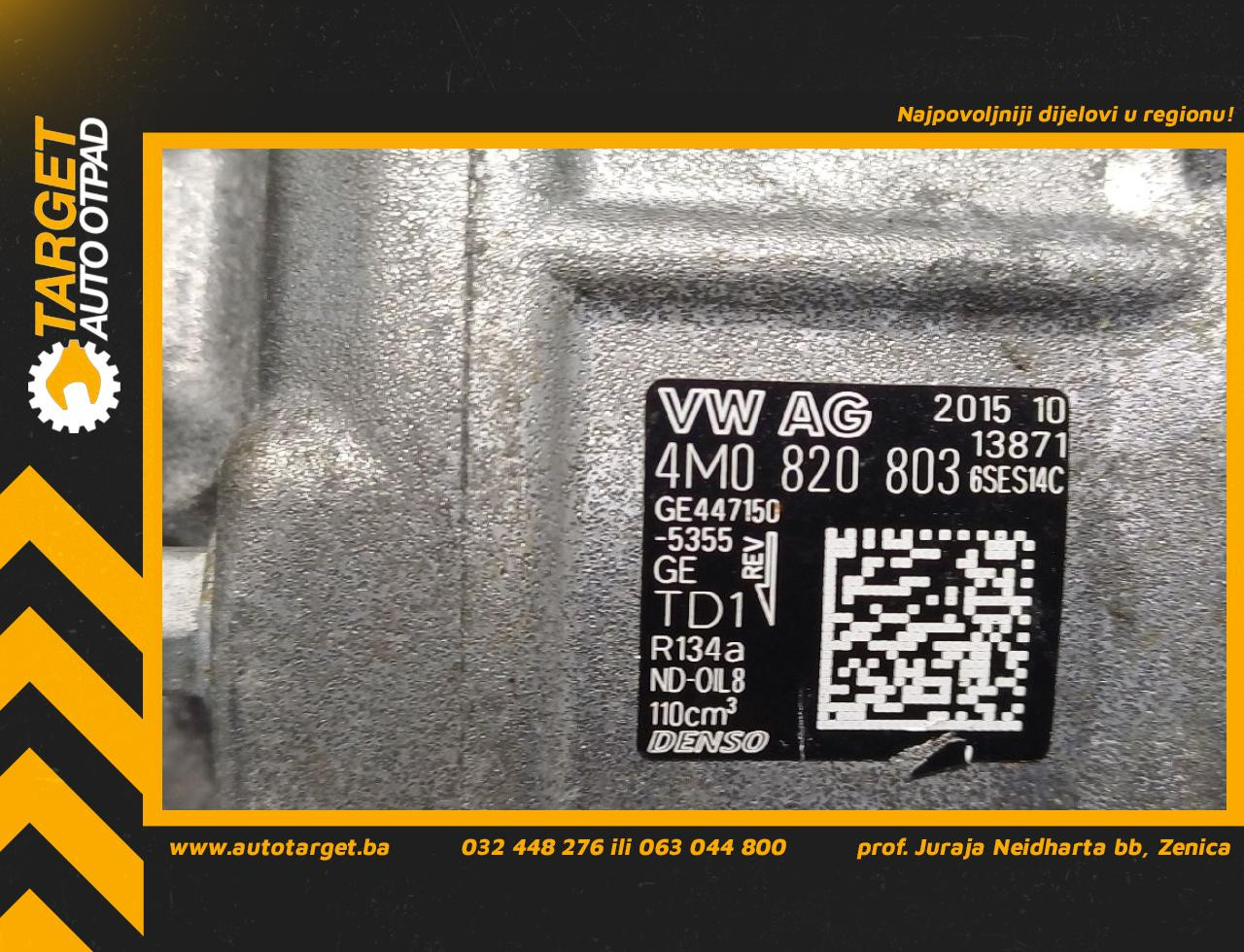 DIJELOVI KOMPRESOR KLIME AUDI A6 4G > 14-18 4M0820803