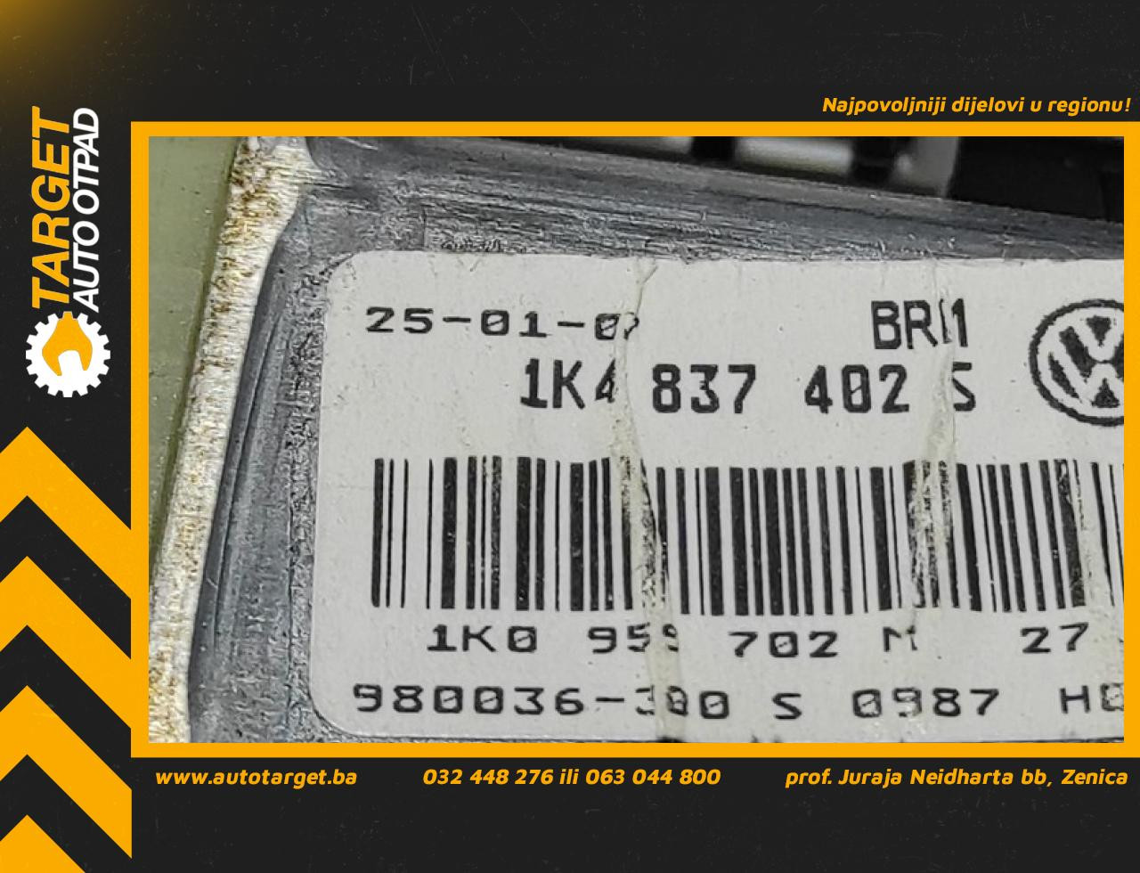 MOTORIC PODIZACA STAKLA VW GOLF 5 > 03-08 1K4837402S