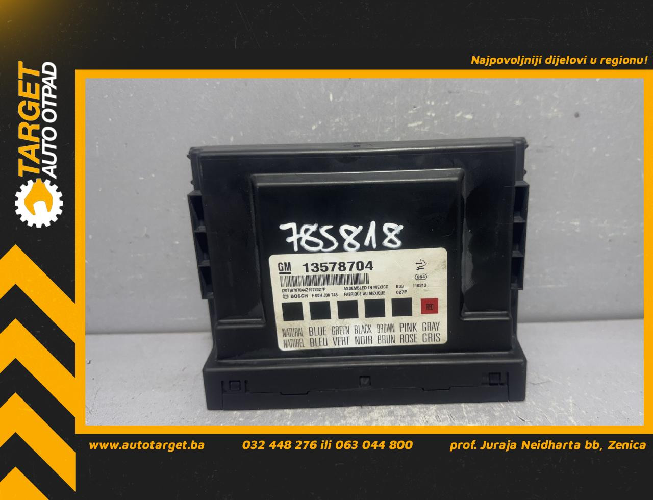 DIJELOVI ELEKTRONIKA MODUL OPEL INSIGNIA > 09-13 2.0 13578704