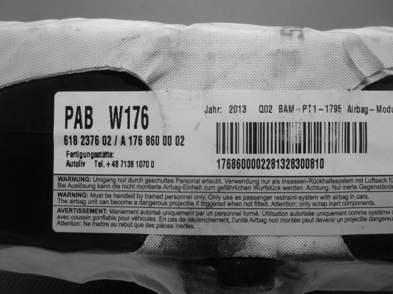 AIRBAG SUVOZACA MERCEDES A KLASA (W176) > 12-15 ME32804