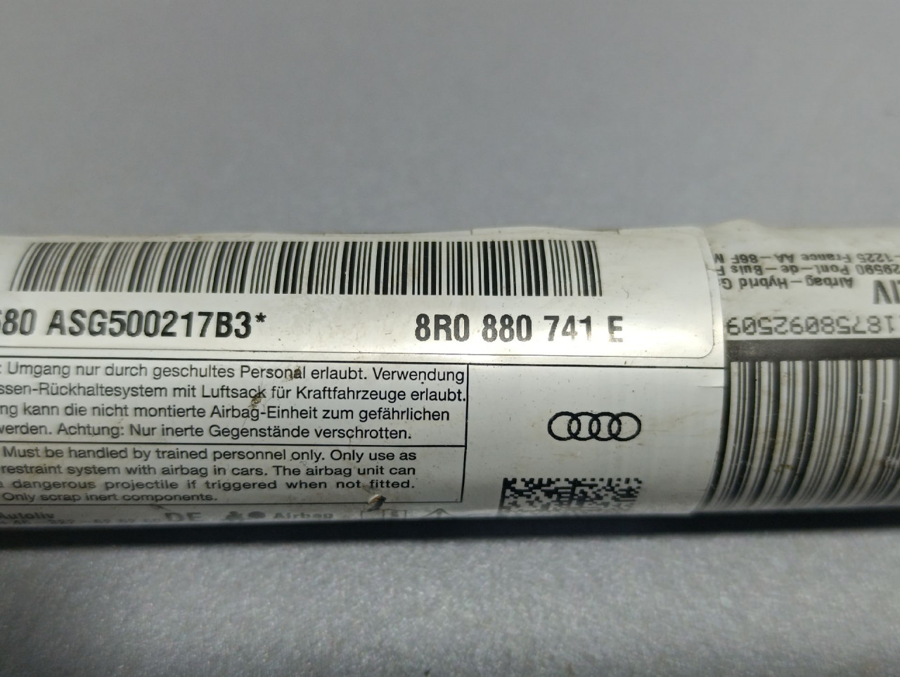 DIJELOVI KROVNI AIRBAG AUDI Q5 > 08-11 8R0880741E