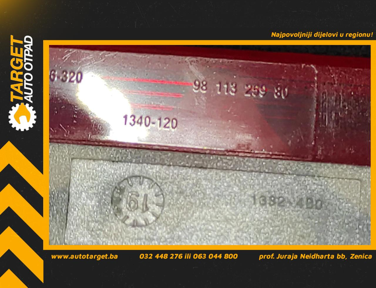 TRECE STOP SVJETLO PEUGEOT EXPERT/TRAVELLER > 16- 9811325980