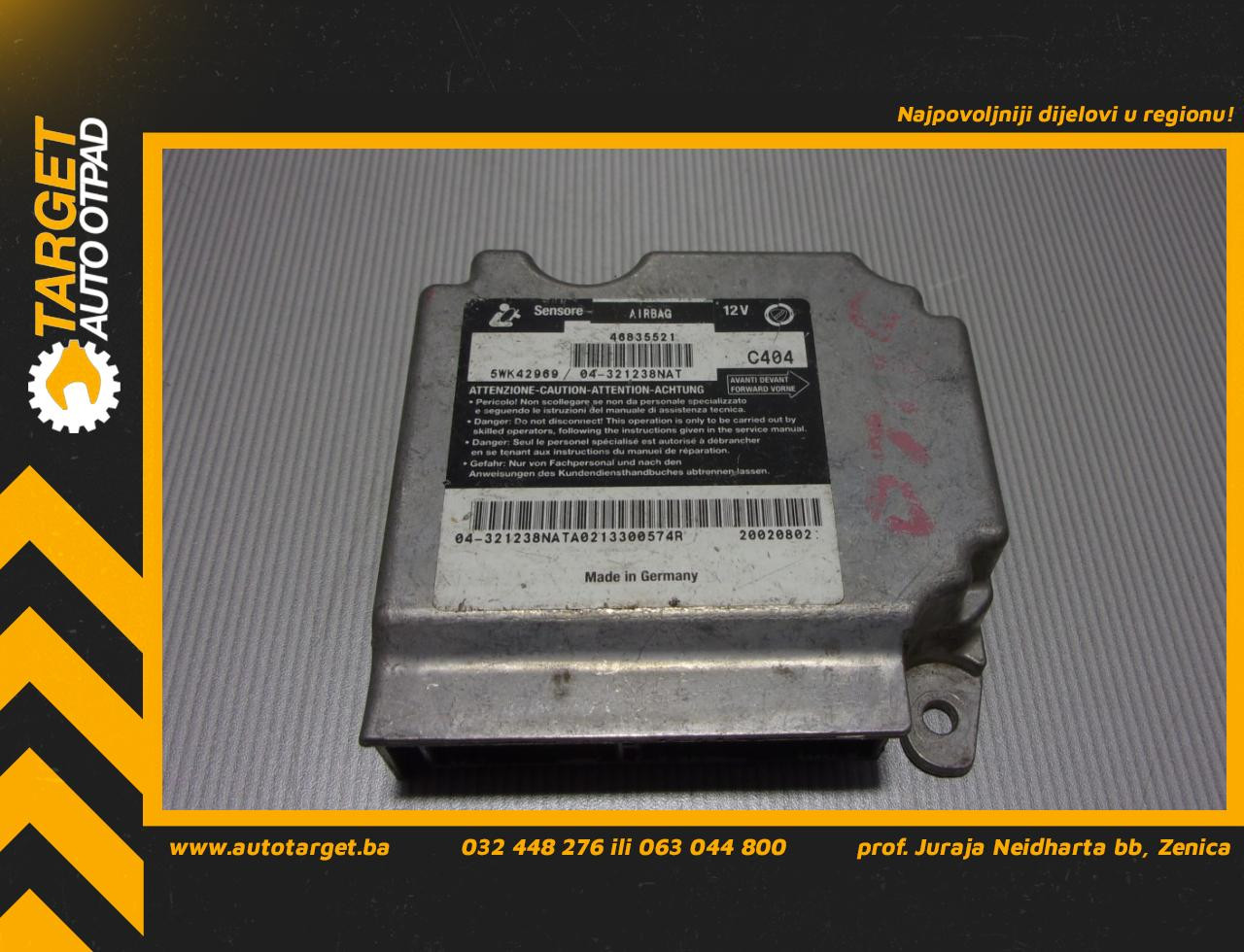 ELEKTRONIKA AIRBAGA FIAT STILO > 01-10 46835521