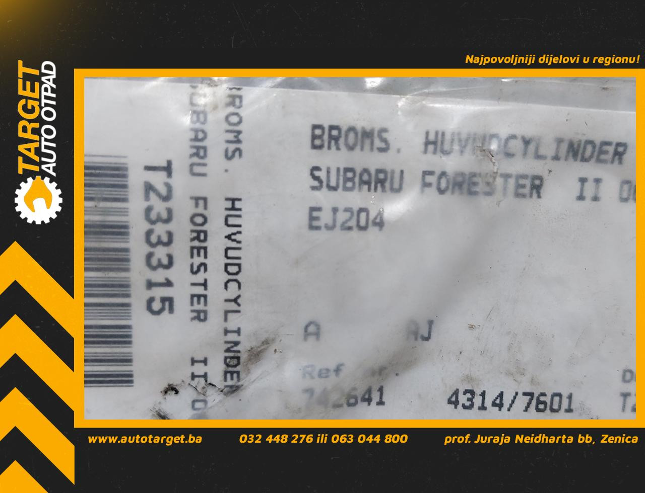 DIJELOVI GLAVNI KOCIONI CILINDAR SUBARU FORESTER > 06-08
