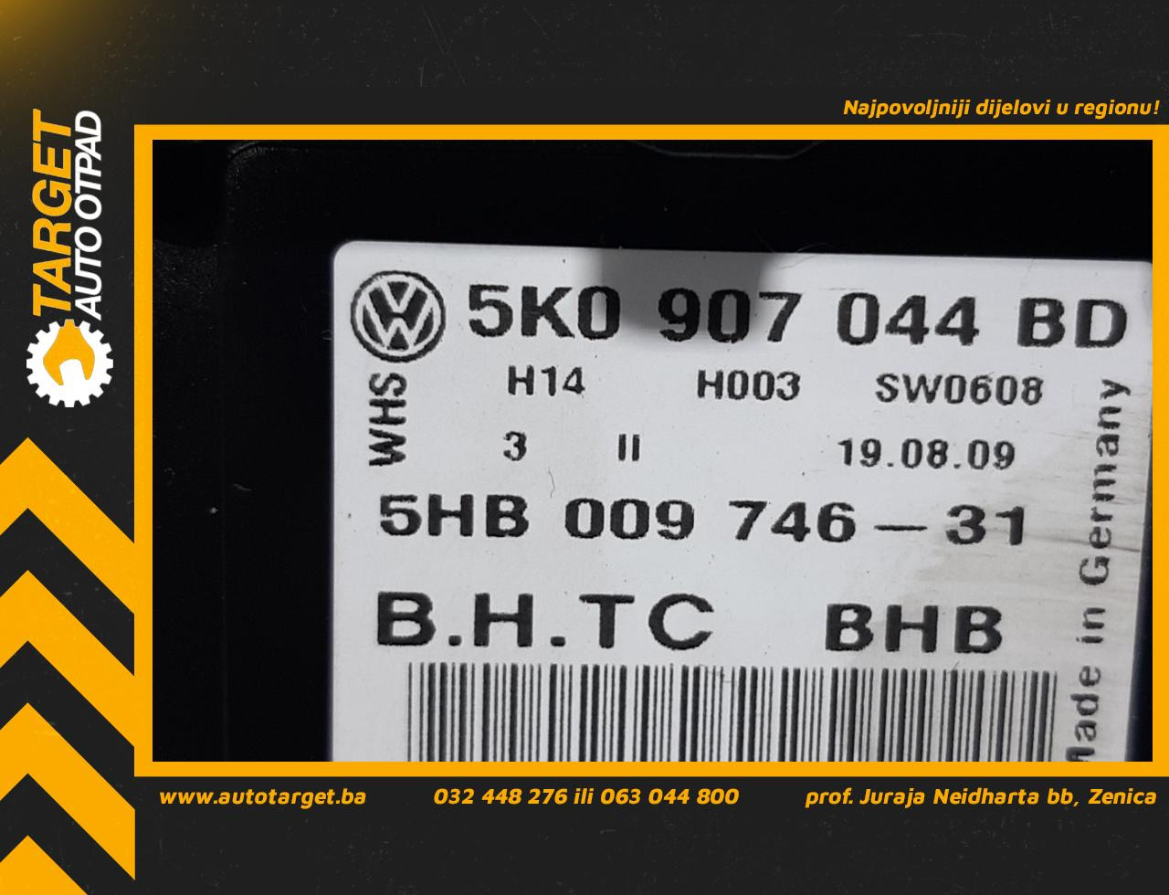 DIJELOVI PREKIDACI KLIME VW GOLF 6 > 08-12 5K0907044BD