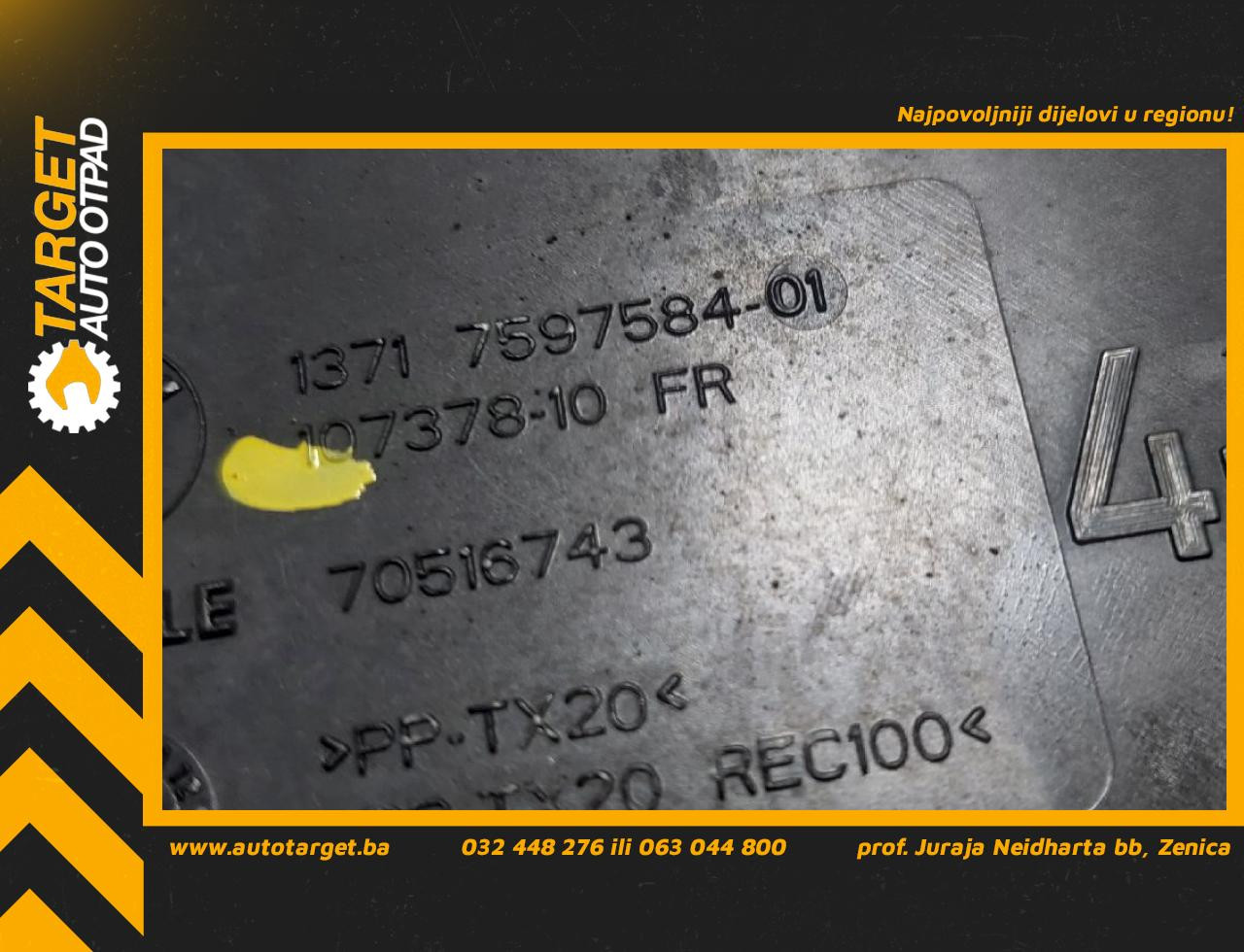 DIJELOVI CRIJEVO BMW SERIJA 1 (F20/F21) > 11-15 7597584