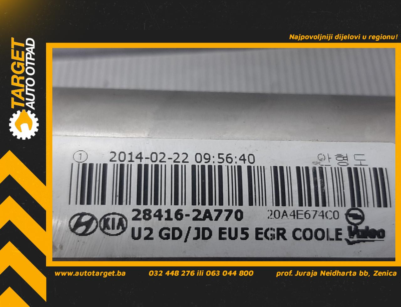 DIJELOVI HLADNJAK EGR VENTILA KIA CEED > 18- 1.4 284162A770
