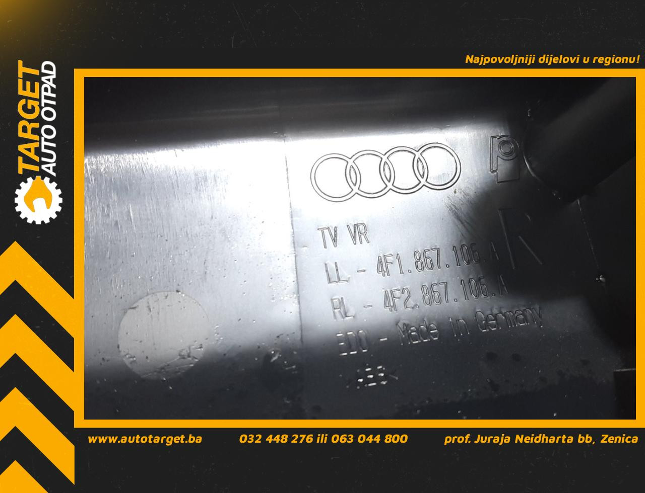 DIJELOVI PLASTIKA AUDI A6 > 04-08 4F1867106A