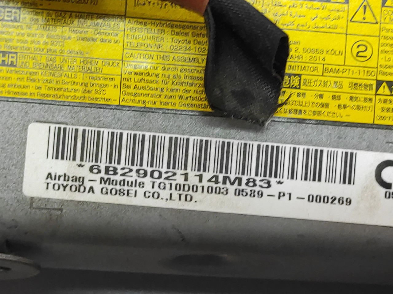 AIRBAG NOGU TOYOTA PRIUS > 12-15 0589P1000269