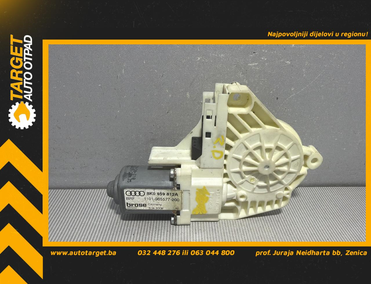 MOTORIC PODIZACA STAKLA AUDI A4 (B8) > 07-11 8K0959812A