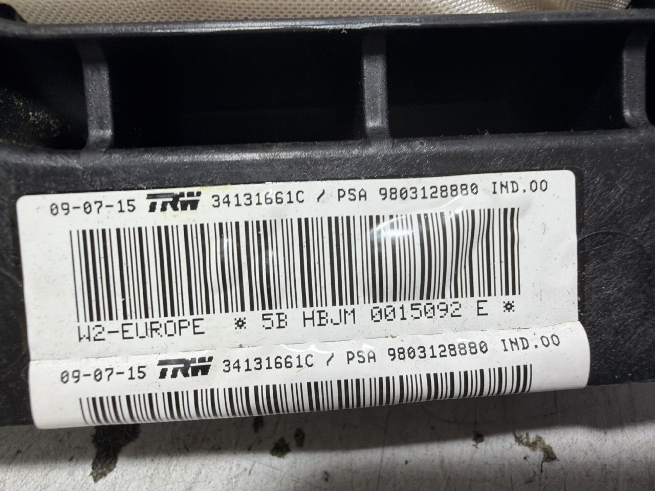 DIJELOVI AIRBAG SUVOZACA PEUGEOT 508 > 14-18 2.0 9803128880