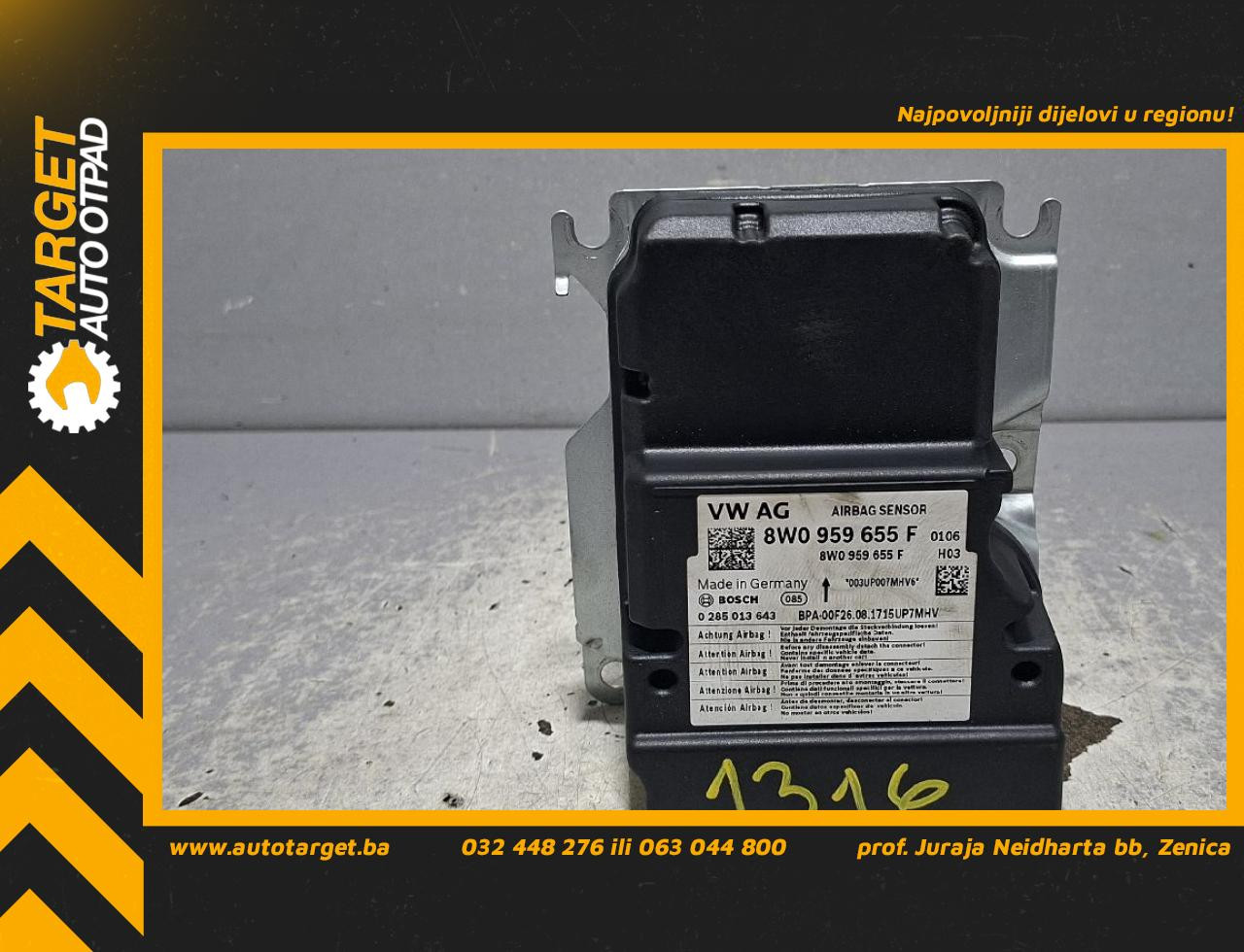 DIJELOVI ELEKTRONIKA AIRBAGA AUDI A4 (B9) > 15-18 2.0 8W0959655F