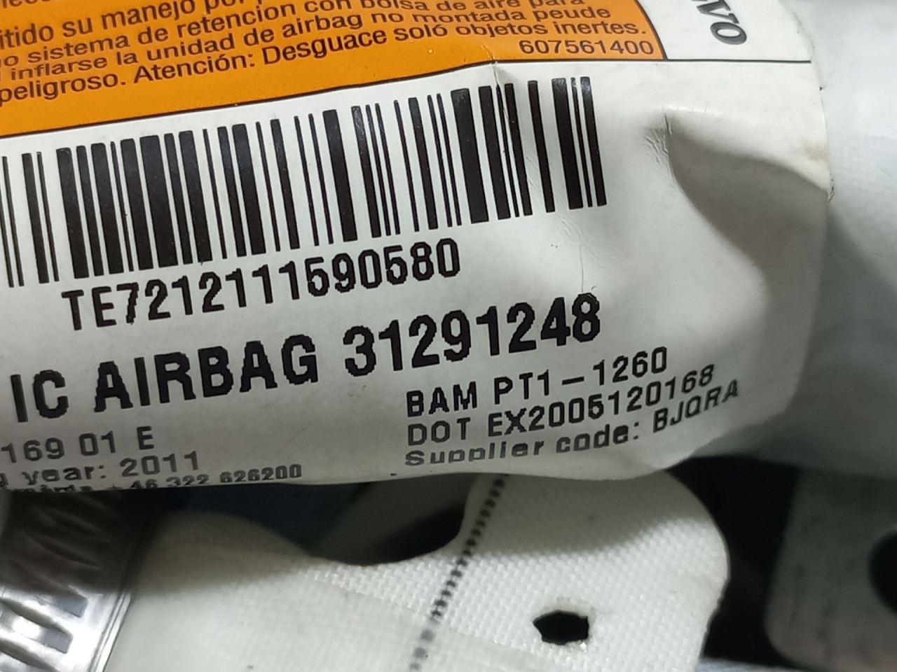 DIJELOVI KROVNI AIRBAG VOLVO XC70 > 07-13 31291248