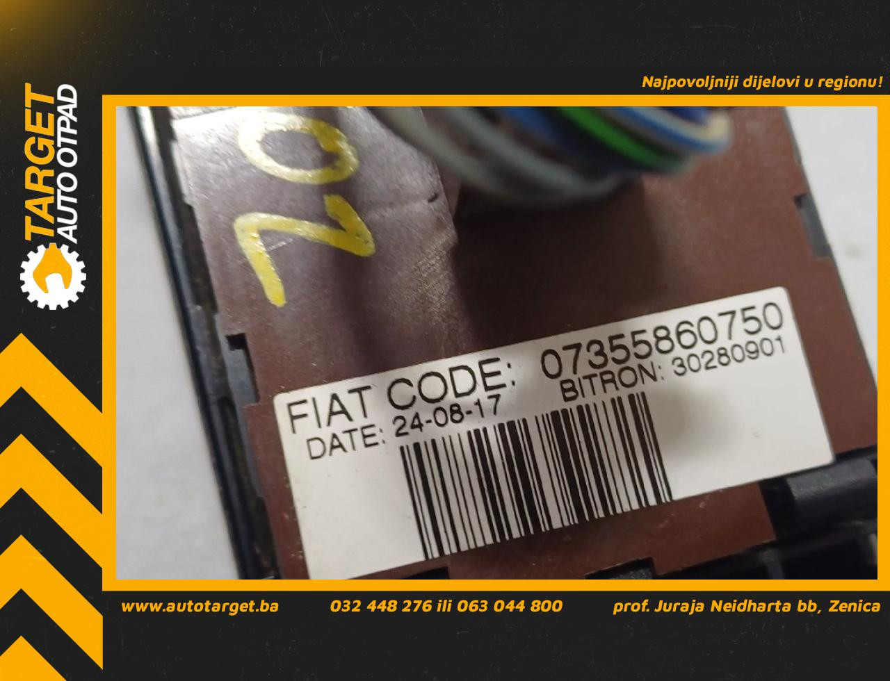 DIJELOVI PREKIDACI SVJETLA FIAT DUCATO > 14- 2.3 07355860750