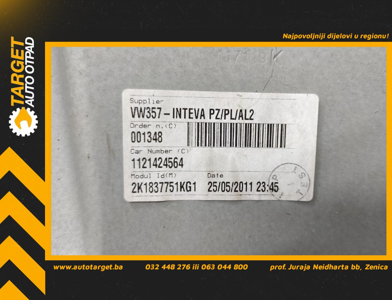 DIJELOVI ELEKTRO PODIZAC STAKLA VW CADDY > 10-15 2K1837751K