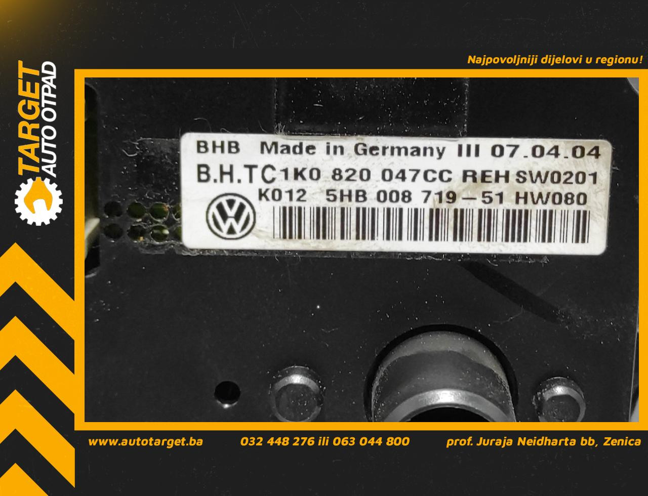 DIJELOVI PREKIDACI KLIME VW CADDY > 03-10 1K0820047CC