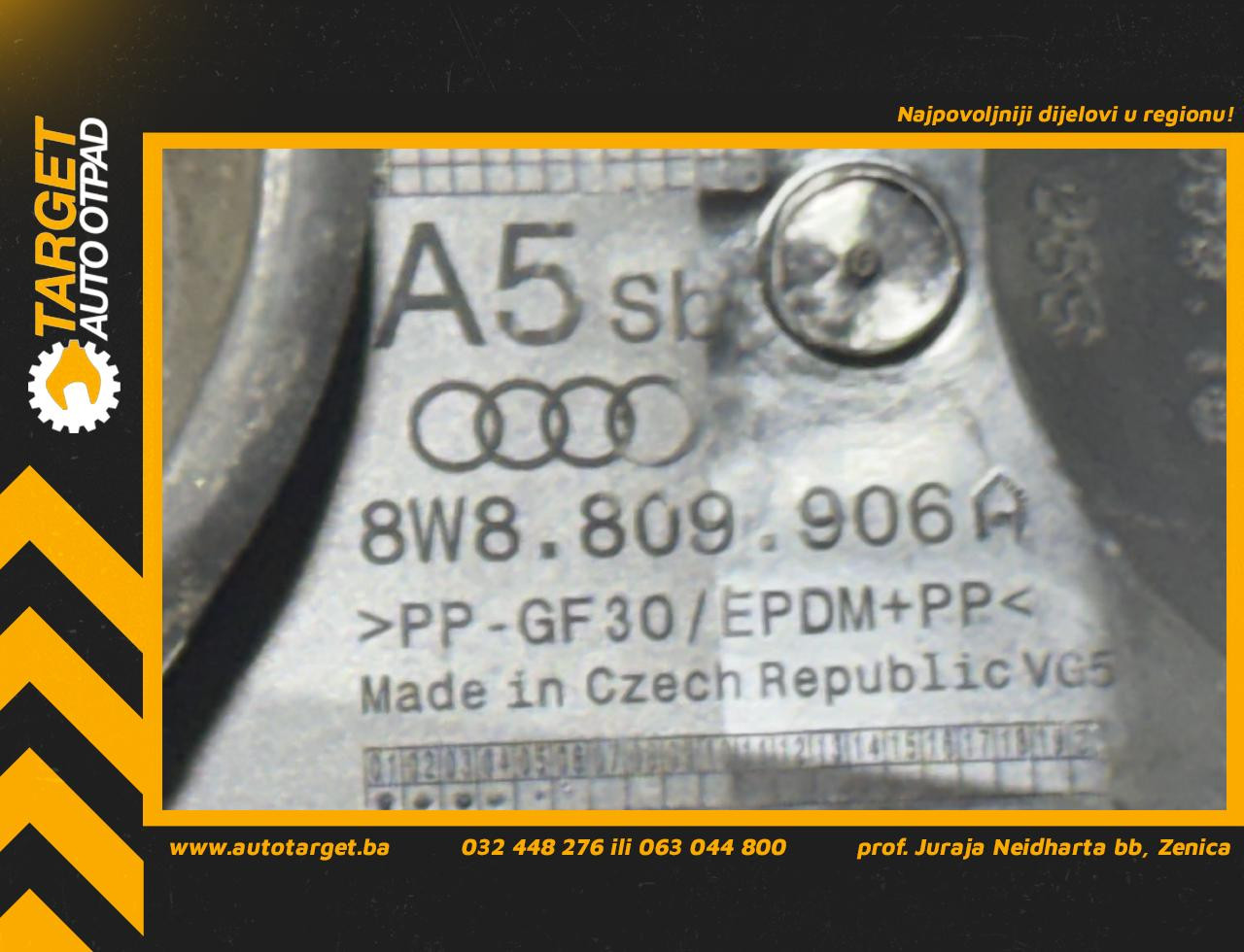 POKLOPAC REZERVOARA AUDI A5 (F5) SPORTBACK > 17- 8W8809906A