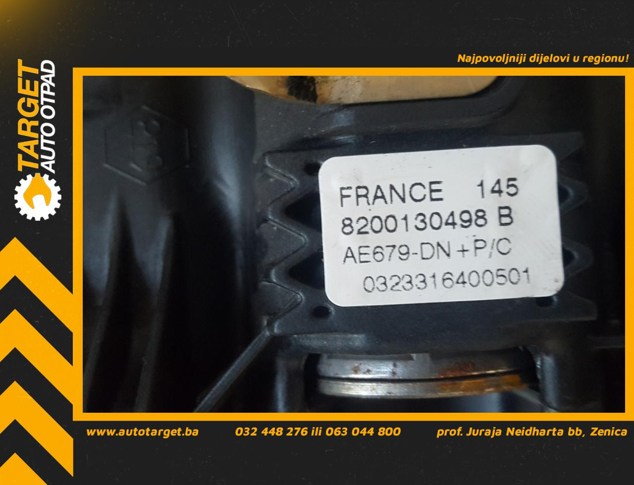 DIJELOVI AIRBAG VOLANA RENAULT SCENIC > 99-03 8200130498B