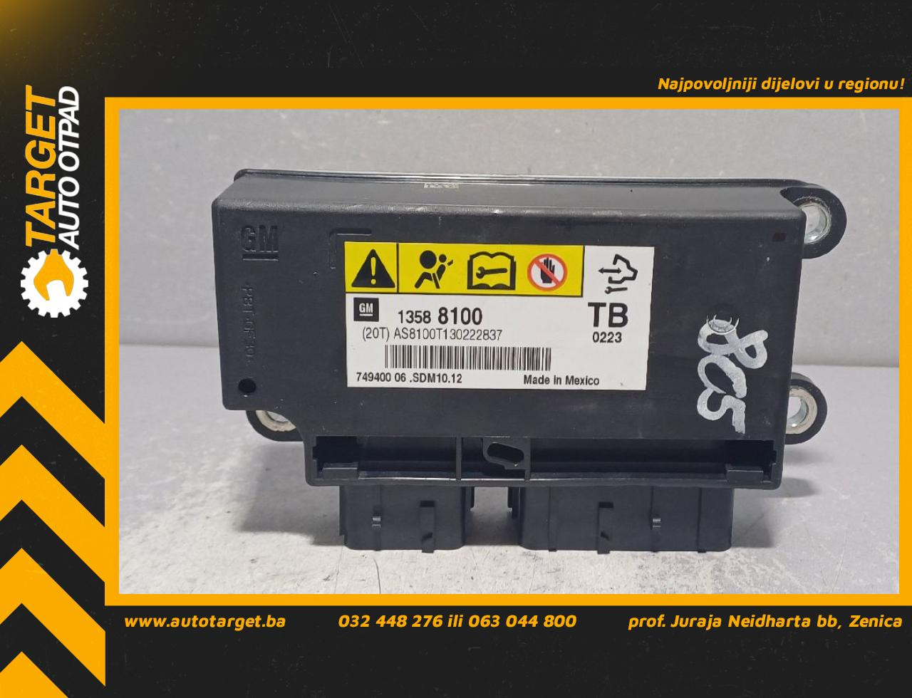 DIJELOVI ELEKTRONIKA AIRBAGA OPEL INSIGNIA > 09-13 2.0 13588100