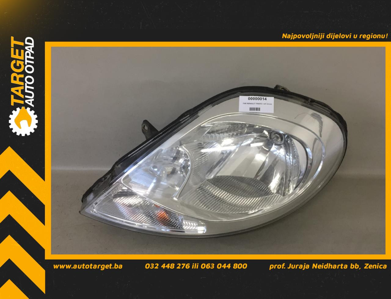 DIJELOVI FAR RENAULT TRAFIC > 07-14 8200701354