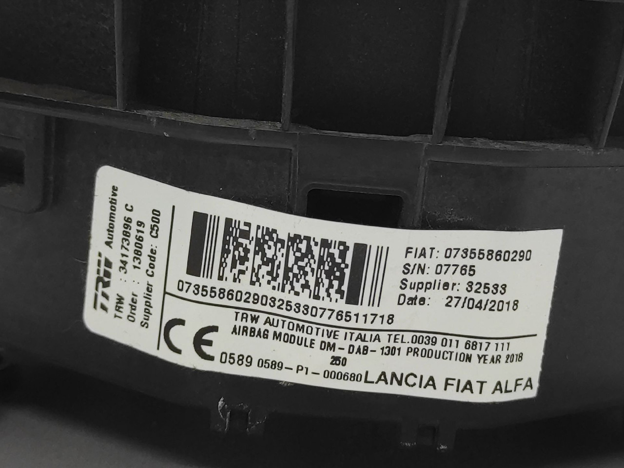 AIRBAG VOLANA PEUGEOT BOXER > 14- 34173896C