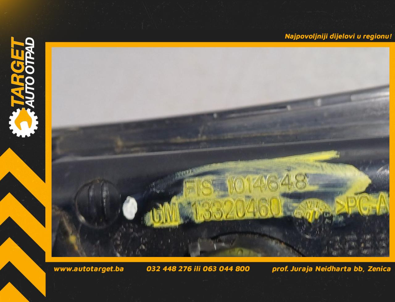 DIJELOVI PEPELJARA OPEL INSIGNIA > 09-13 2.0 13320460