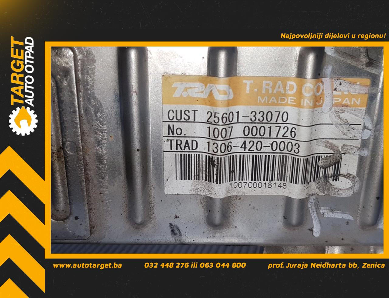 HLADNJAK EGR VENTILA TOYOTA YARIS > 11-14 2560133070