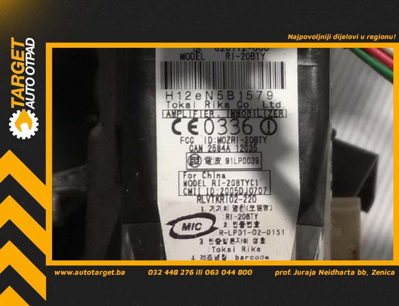 DIJELOVI BRAVA PALJENJA TOYOTA RAV 4 > 00-03 8978342020