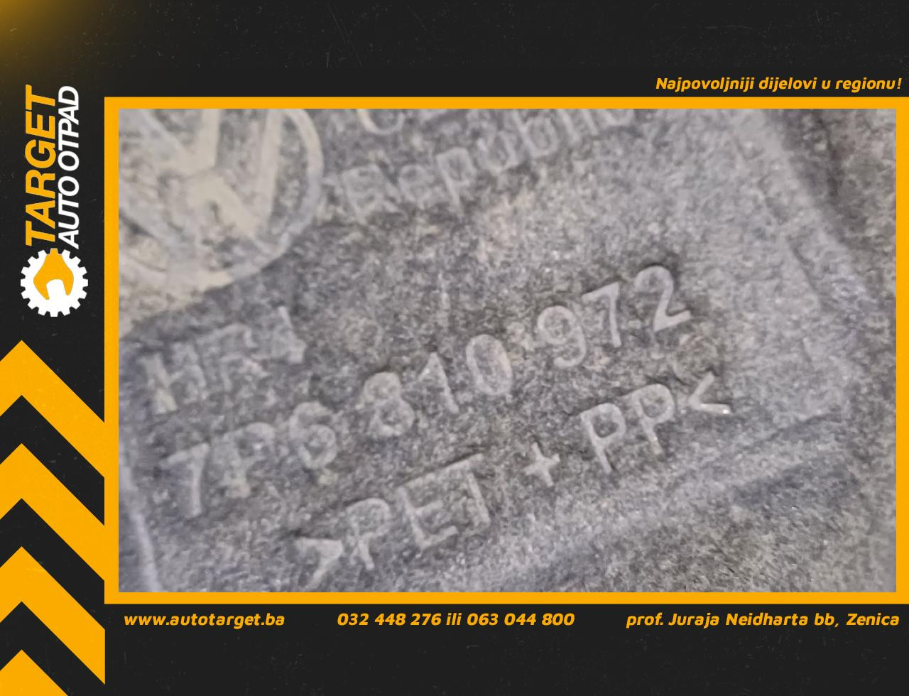 DIJELOVI UNUTRASNJI BLATOBRAN VW TOUAREG > 14-18 3.0 7P6810972