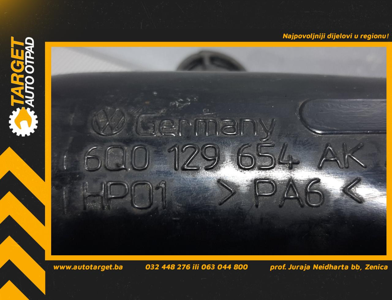 DIJELOVI CRIJEVO INTERKULERA VW POLO > 05-09 6Q0129654AK