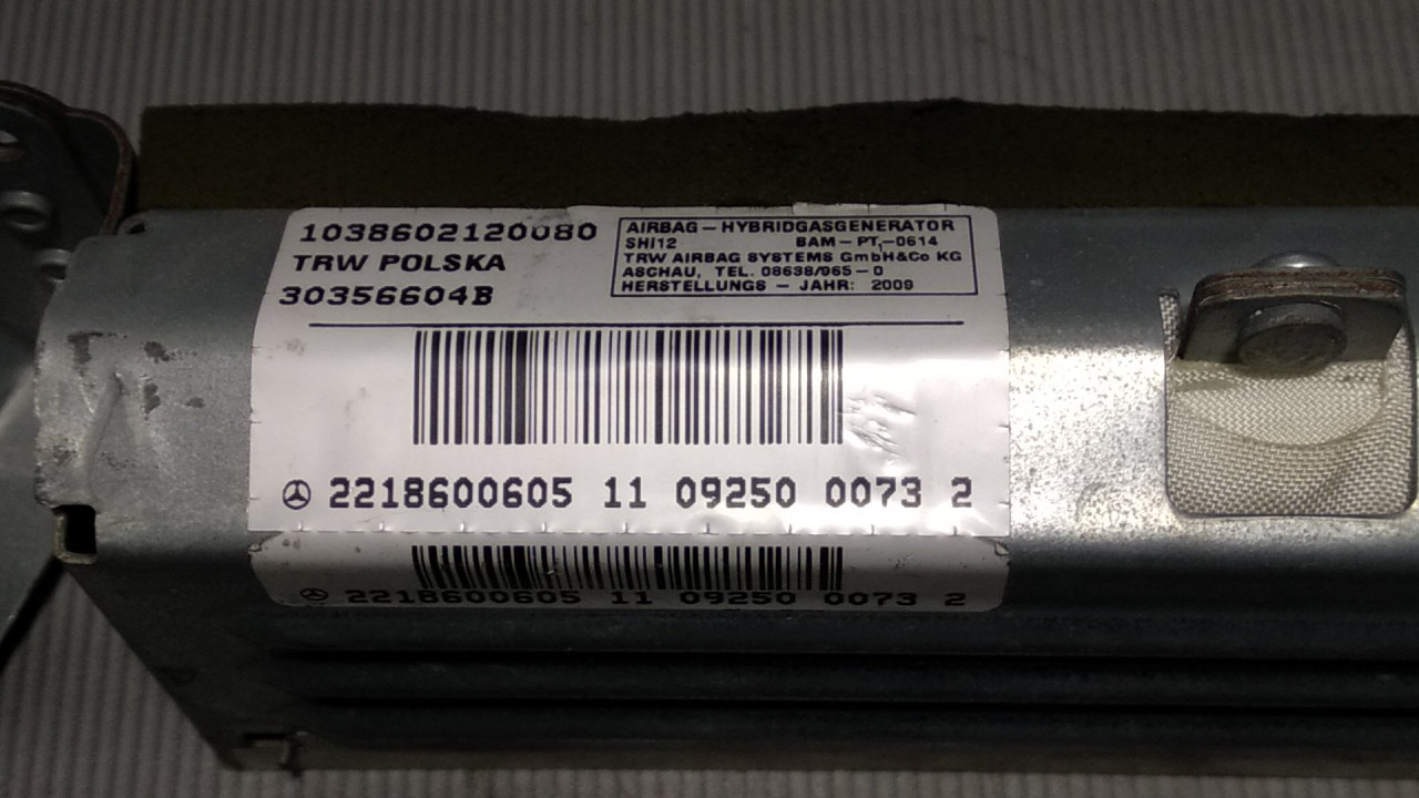 AIRBAG VRATA MERCEDES S KLASA (W221) > 09-12 2218600605