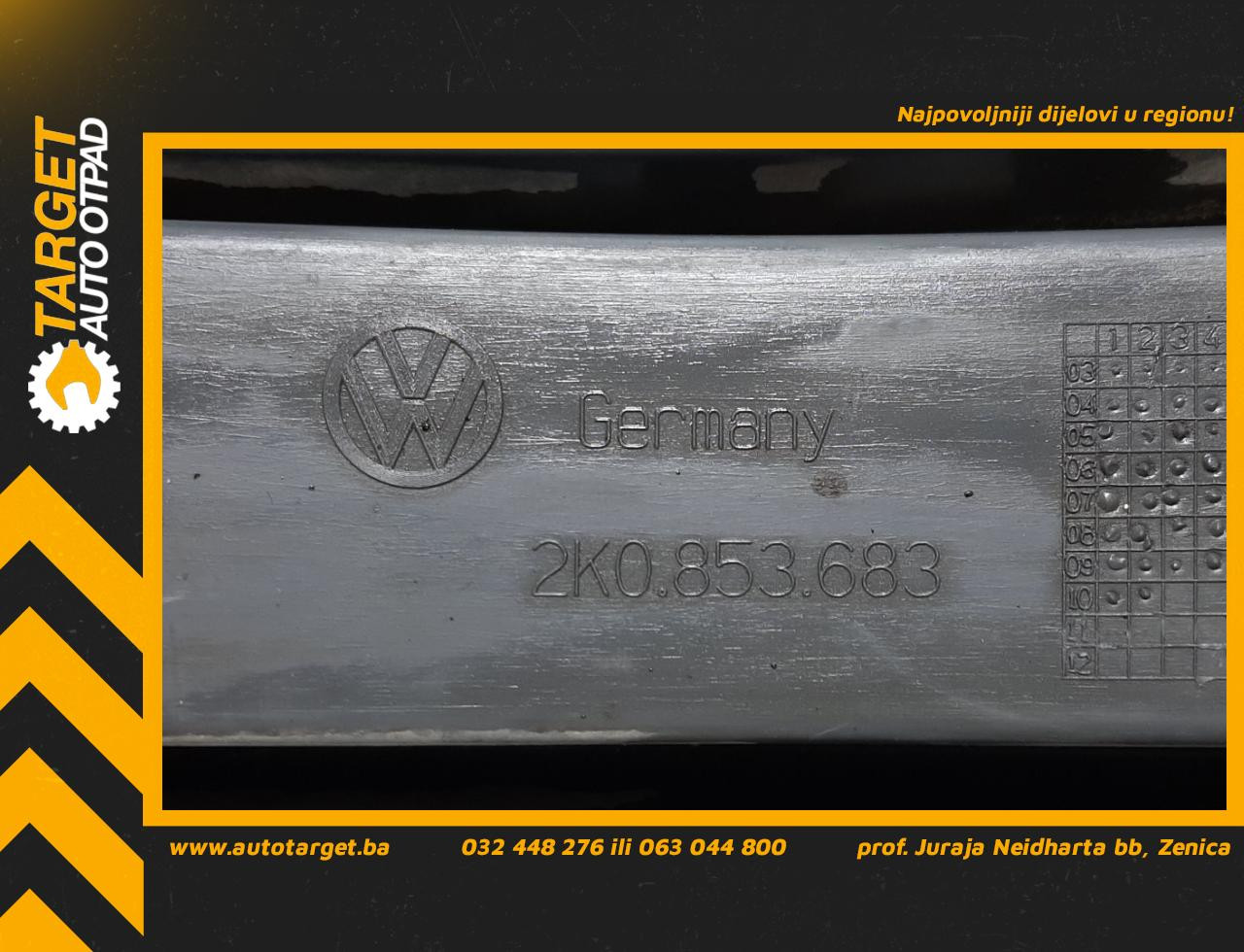 DIJELOVI RESETKA BRANIKA VW CADDY > 03-10 2K0853683