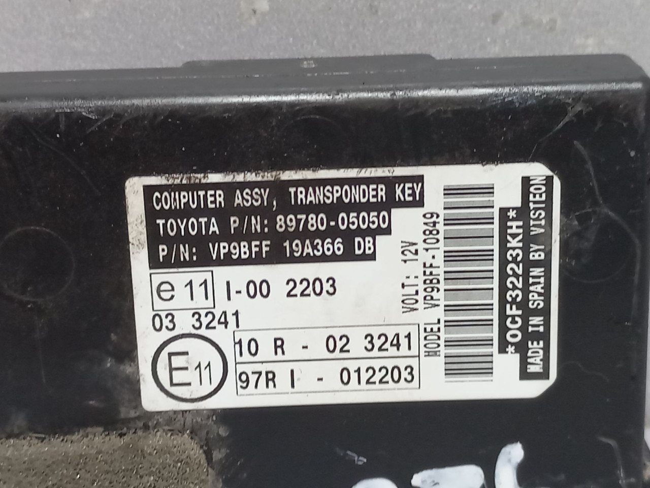 ELEKTRONIKA MODUL TOYOTA AVENSIS > 09-11 8978005050