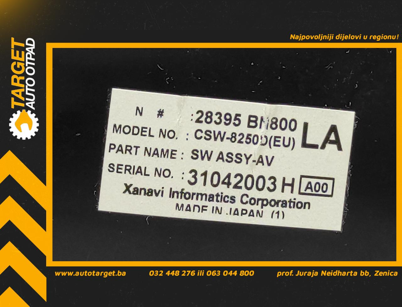 DIJELOVI PREKIDACI KLIME NISSAN ALMERA > 02-06 28395BN800