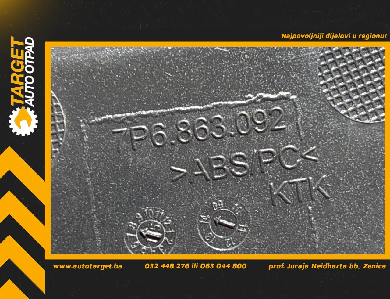 DIJELOVI PLASTIKA VW TOUAREG > 14-18 3.0 7P6863092