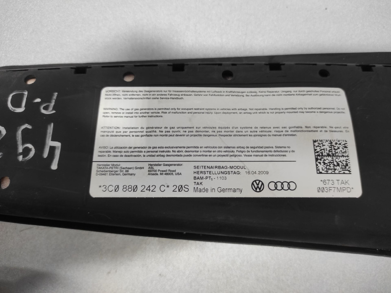 AIRBAG SJEDISTA VW PASSAT B6 > 05-10 3C0880242C