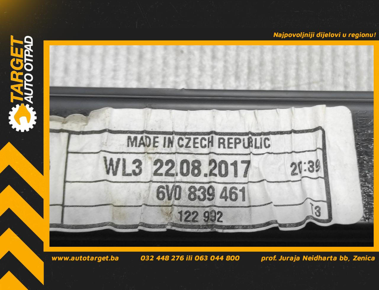 DIJELOVI ELEKTRO PODIZAC STAKLA SKODA FABIA > 14- 6V0839461