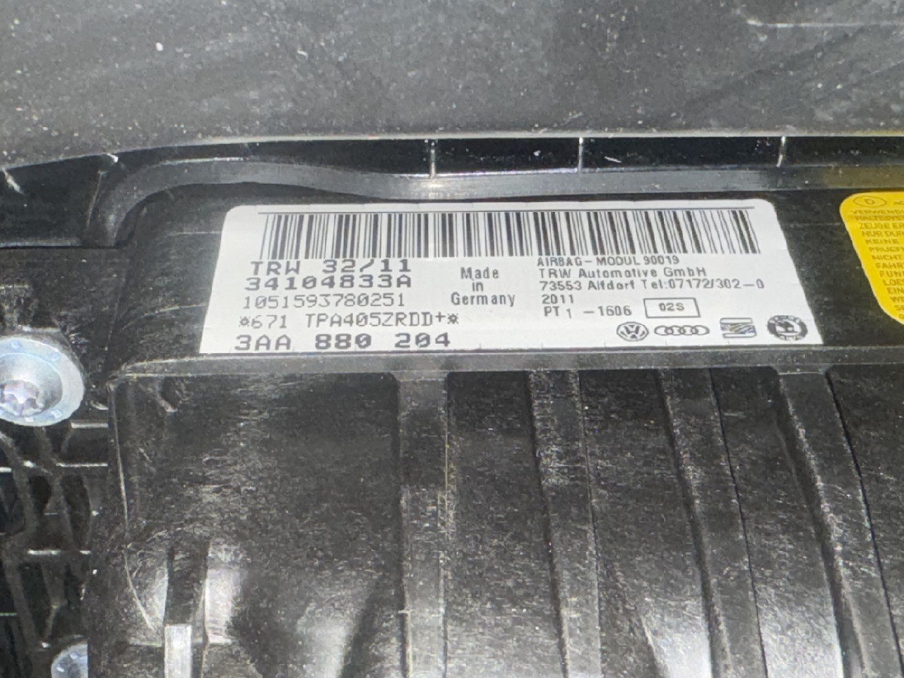 AIRBAG SUVOZACA VW PASSAT CC > 12-15 3AA880204