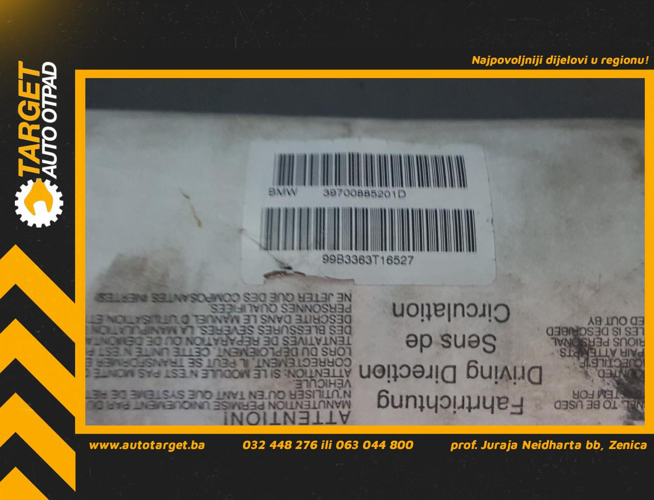 AIRBAG SUVOZACA BMW SERIJA 3 (E46) > 98-01 39700885201D