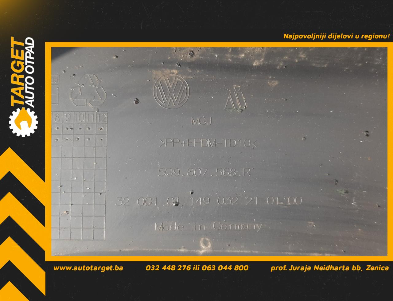 DIJELOVI DIFUZOR ZADNJI VW GOLF 7 > 12-16 5G9807568R