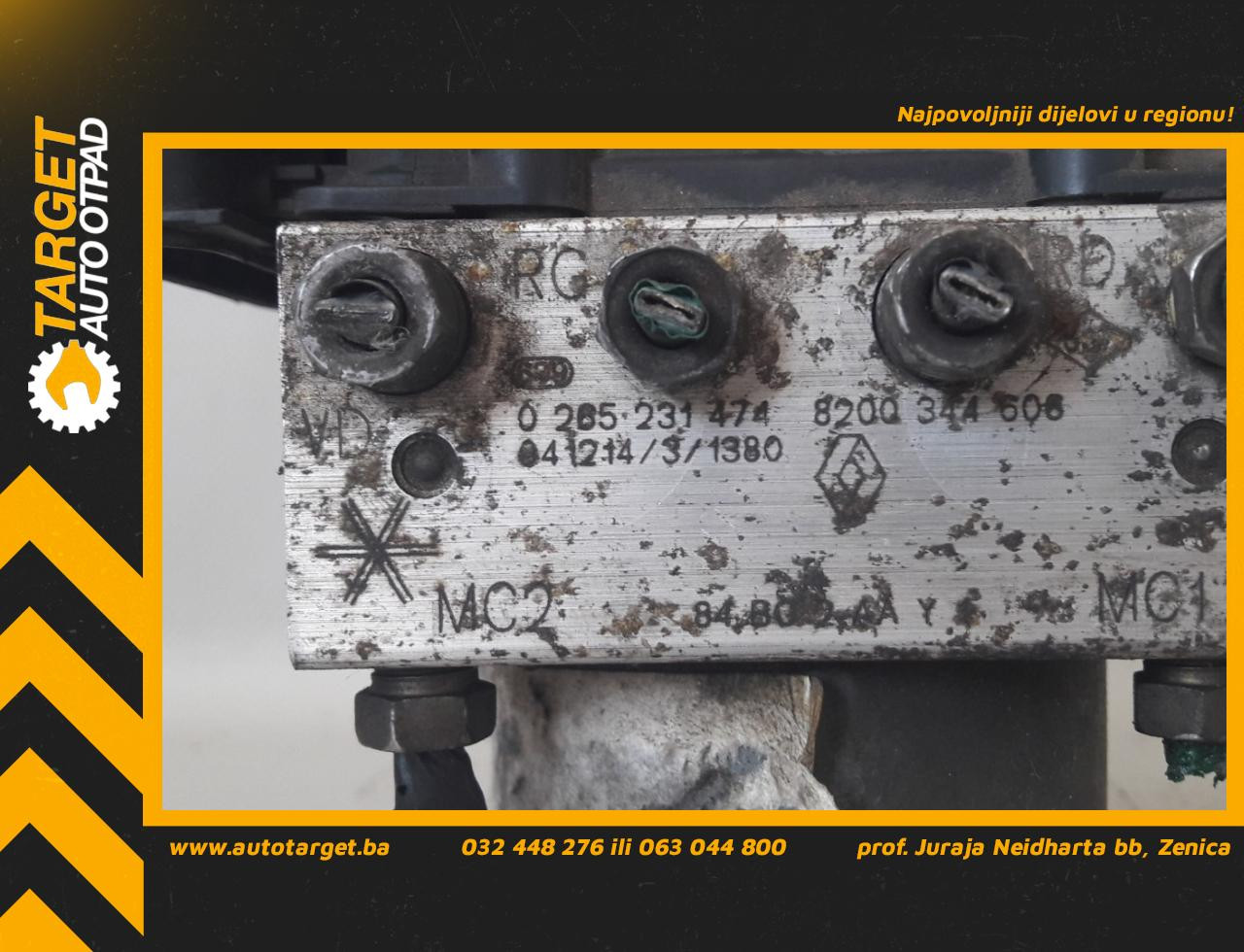 ABS ELEKTRONIKA RENAULT SCENIC > 03-06 8200344606 0265231474