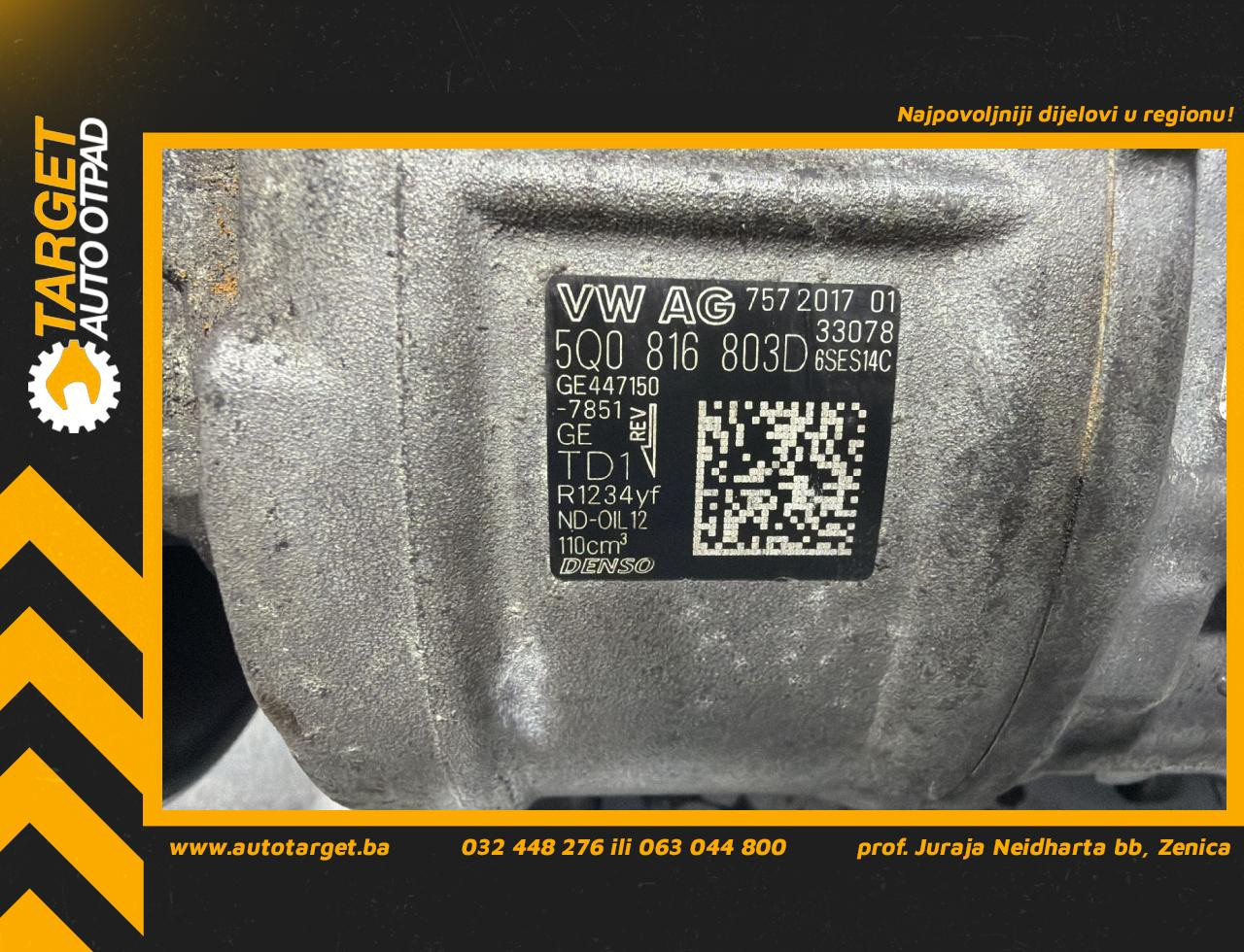 DIJELOVI KOMPRESOR KLIME SKODA SUPERB > 15-19 2.0 5Q0816803D