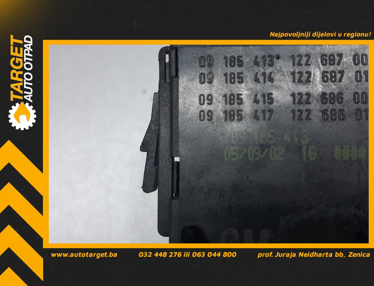 DIJELOVI RUCICA VOLANA OPEL MERIVA > 03-06 09185413 12268700