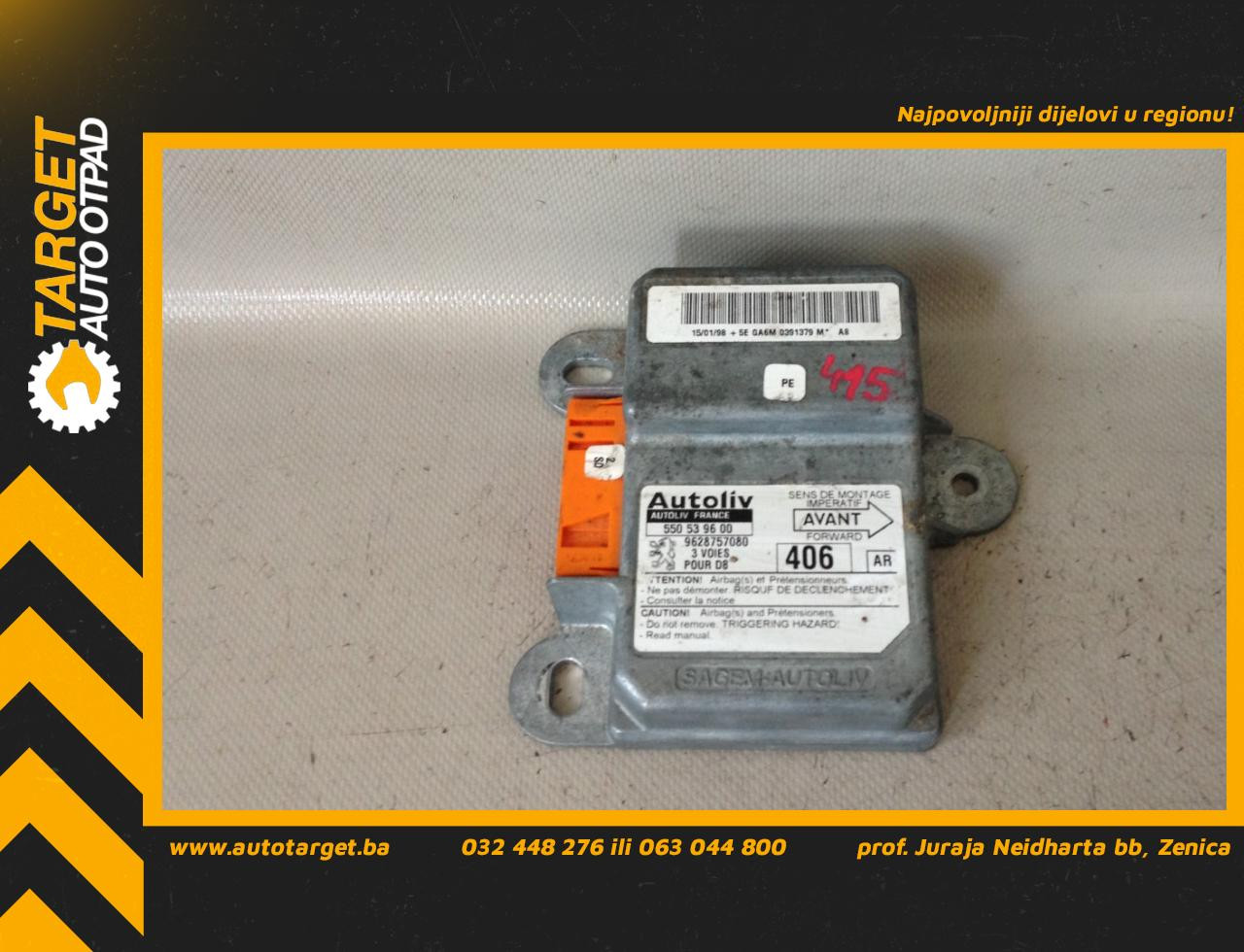 ELEKTRONIKA AIRBAGA PEUGEOT 406 > 95-99 9628757080 550539600