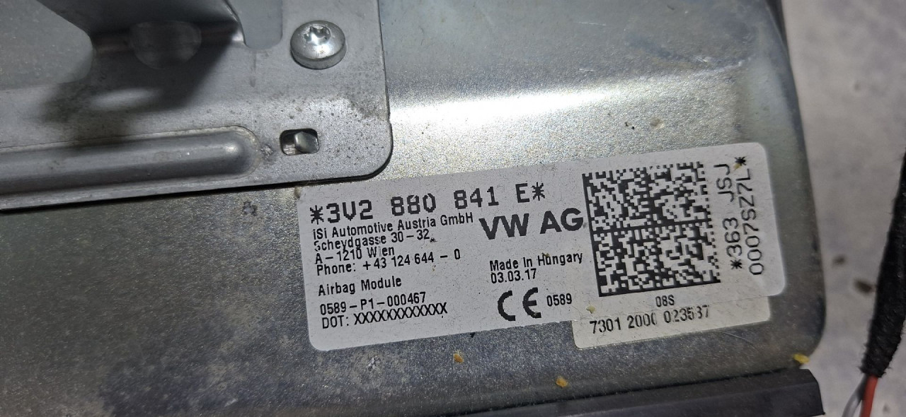 DIJELOVI AIRBAG NOGU SKODA SUPERB > 15-19 1.6 3V2880841E