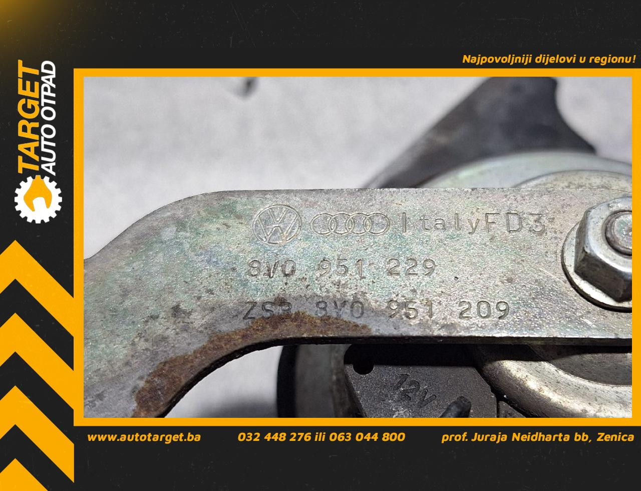 DIJELOVI SIRENA AUDI A3 (8V1/8VA) > 12-16 1.6 8V0951229